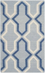 Safavieh Dhurries 2'-6" x 4'-0" Rug in Light Blue / Dark Blue