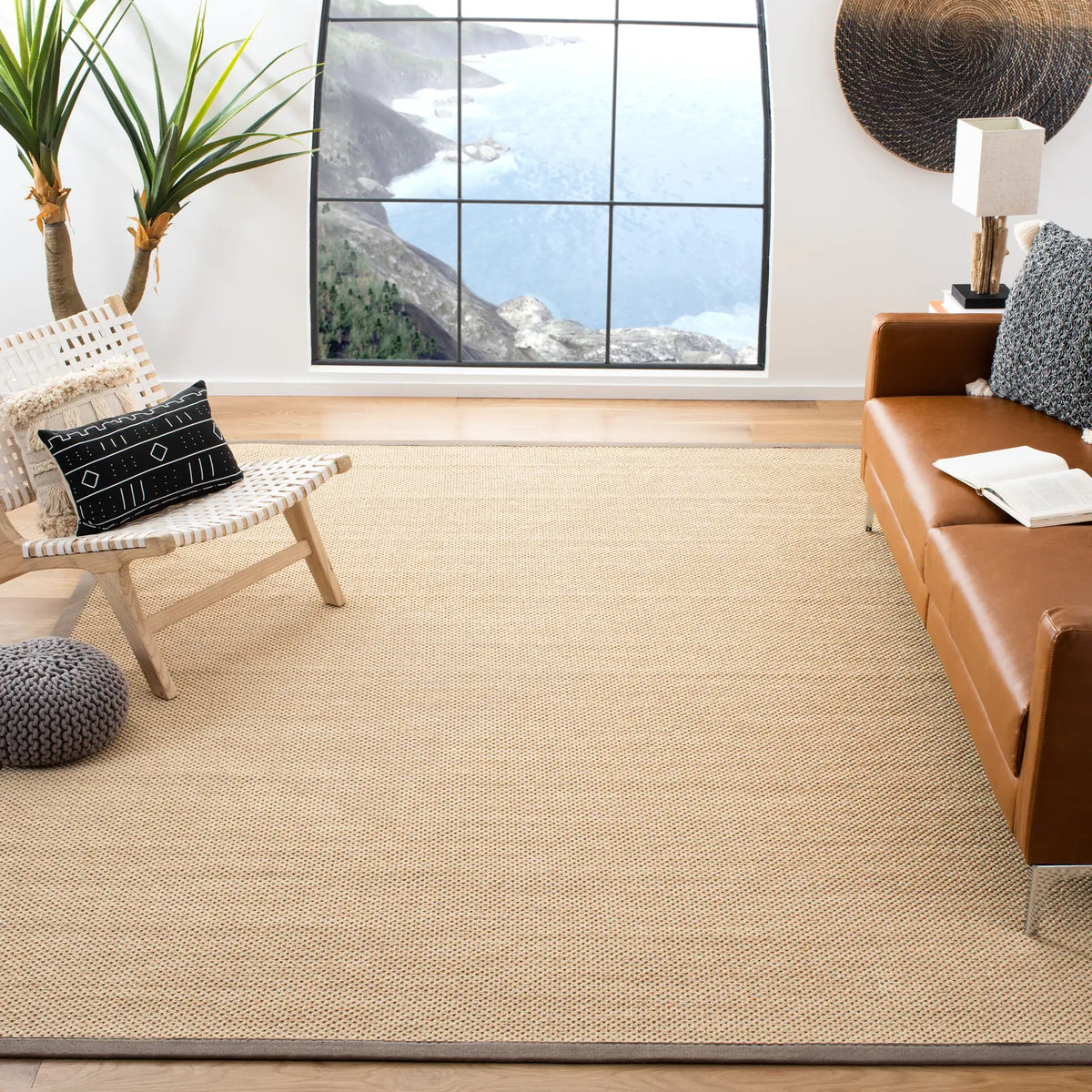 Safavieh Natural Fiber 10'-0" x 14'-0" Rug in Maize / Grey
