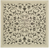 Safavieh Courtyard 7'-10" x 7'-10" Rug in Sand / Black