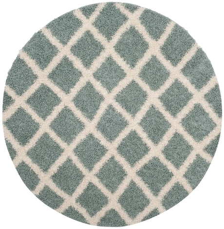 Safavieh Sgd-Dallas Shag 6'-0" x 6'-0" Rug in Seafoam / Ivory