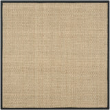 Safavieh Natural Fiber 5'-0" x 5'-0" Rug in Natural / Black