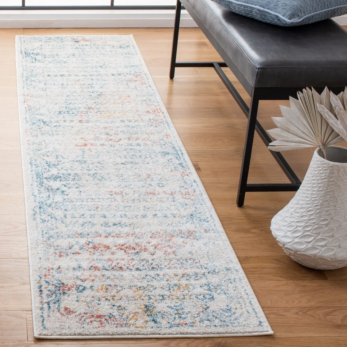 Safavieh Tulum 2'-0" x 8'-0" Rug in Ivory / Rust