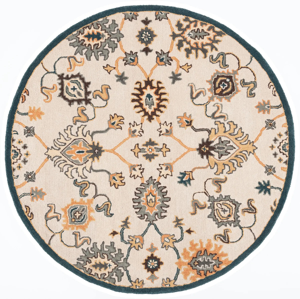 Safavieh Heritage 6'-0" x 6'-0" Rug in Beige / Ivory