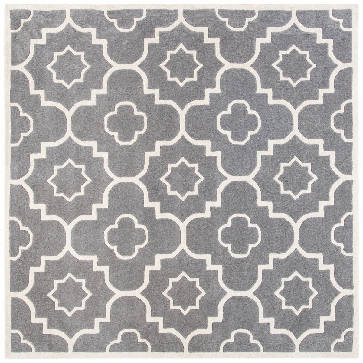 Safavieh Chatham 7'-0" x 7'-0" Rug in Dark Grey / Ivory