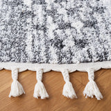 Safavieh Moroccan Tassel Shag 6'-7" x 6'-7" Rug in Grey / Ivory