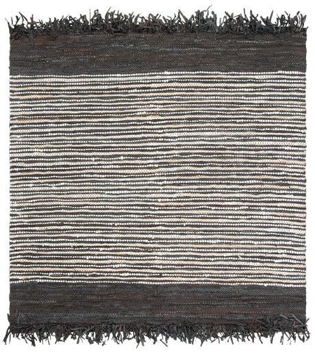 Safavieh Vintage Leather 6'-0" x 6'-0" Rug in Dark Brown / Multi
