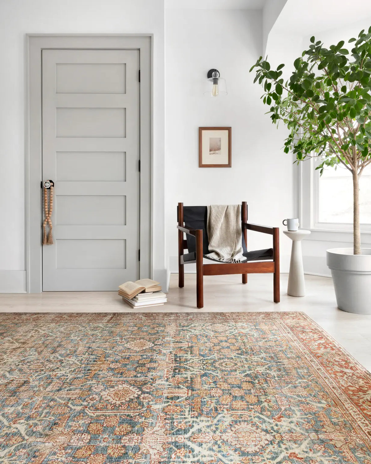 Loloi Layla Lay-04 Ocean / Rust Rugs - room scene 3