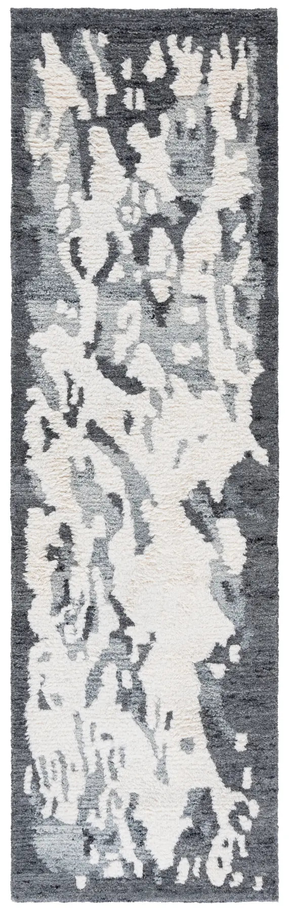 Safavieh Casablanca 2'-3" x 8'-0" Rug in Dark Grey / Ivory