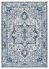 Safavieh Tulum 4'-0" x 6'-0" Rug in Ivory / Blue