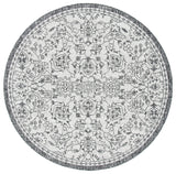 Safavieh Courtyard 6'-7" x 6'-7" Rug in Grey / Black