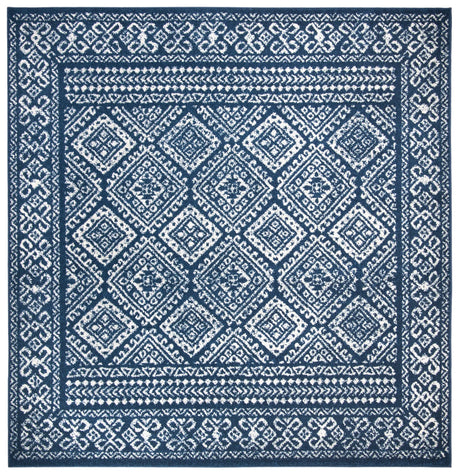 Safavieh Tulum 6'-7" x 6'-7" Rug in Navy / Ivory