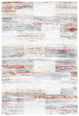 Safavieh Berber Shag 4'-5" x 6'-5" Rug in Blue Rust / Ivory