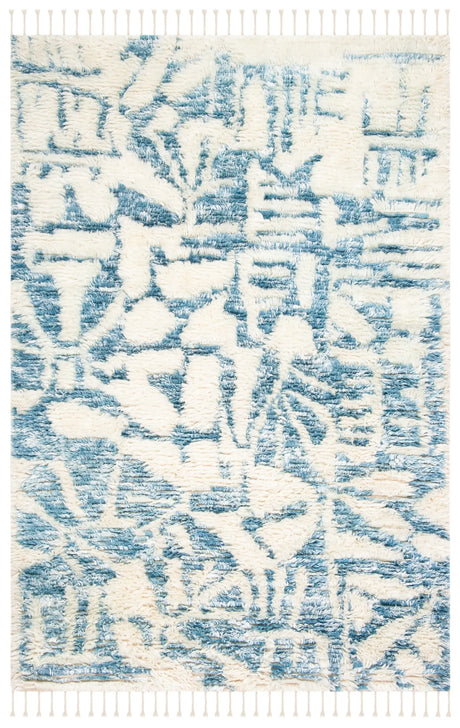 Safavieh Manhattan 4'-0" x 6'-0" Rug in Ivory / Blue