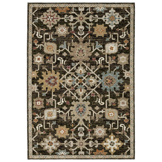 Oriental Weavers Sphinx Andorra 2396B Brown/ Multi Rug - main flat