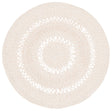 Safavieh Braided 3'-0" x 3'-0" Rug in Peach / Ivory