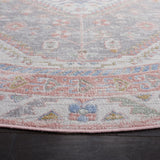 Safavieh Bayside 5'-3" x 5'-3" Rug in Ivory / Blue Pink