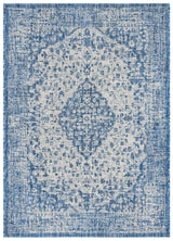 Safavieh Courtyard 4'-0" x 5'-7" Rug in Blue / Grey