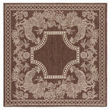 Safavieh Courtyard 6'-7" x 6'-7" Rug in Chocolate / Natural