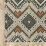 Oriental Weavers Sphinx Latitude 2X Grey / Orange Rugs - corner detail