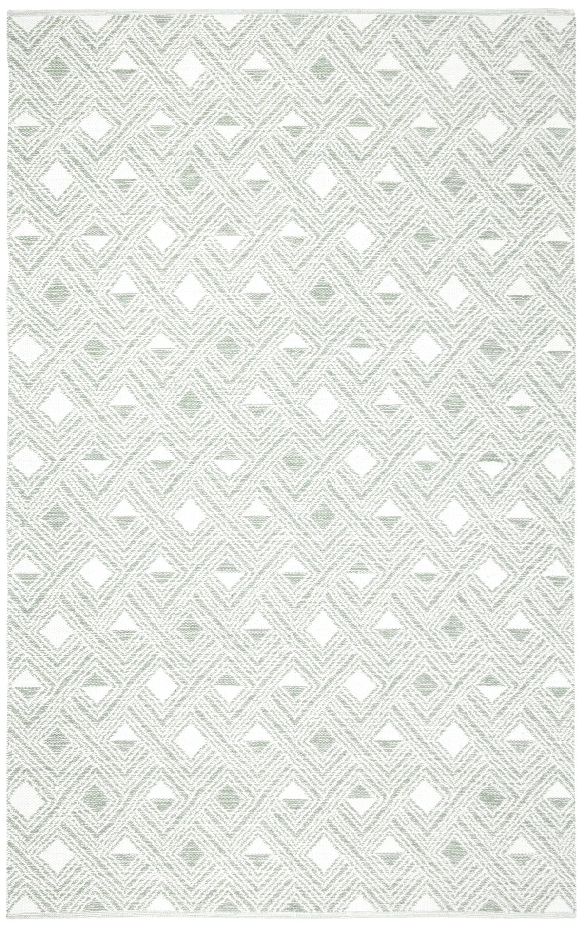 Safavieh Montauk 5'-0" x 8'-0" Rug in Light Green / Ivory