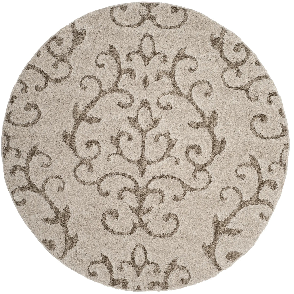 Safavieh Florida Shag 5'-0" x 5'-0" Rug in Cream / Beige