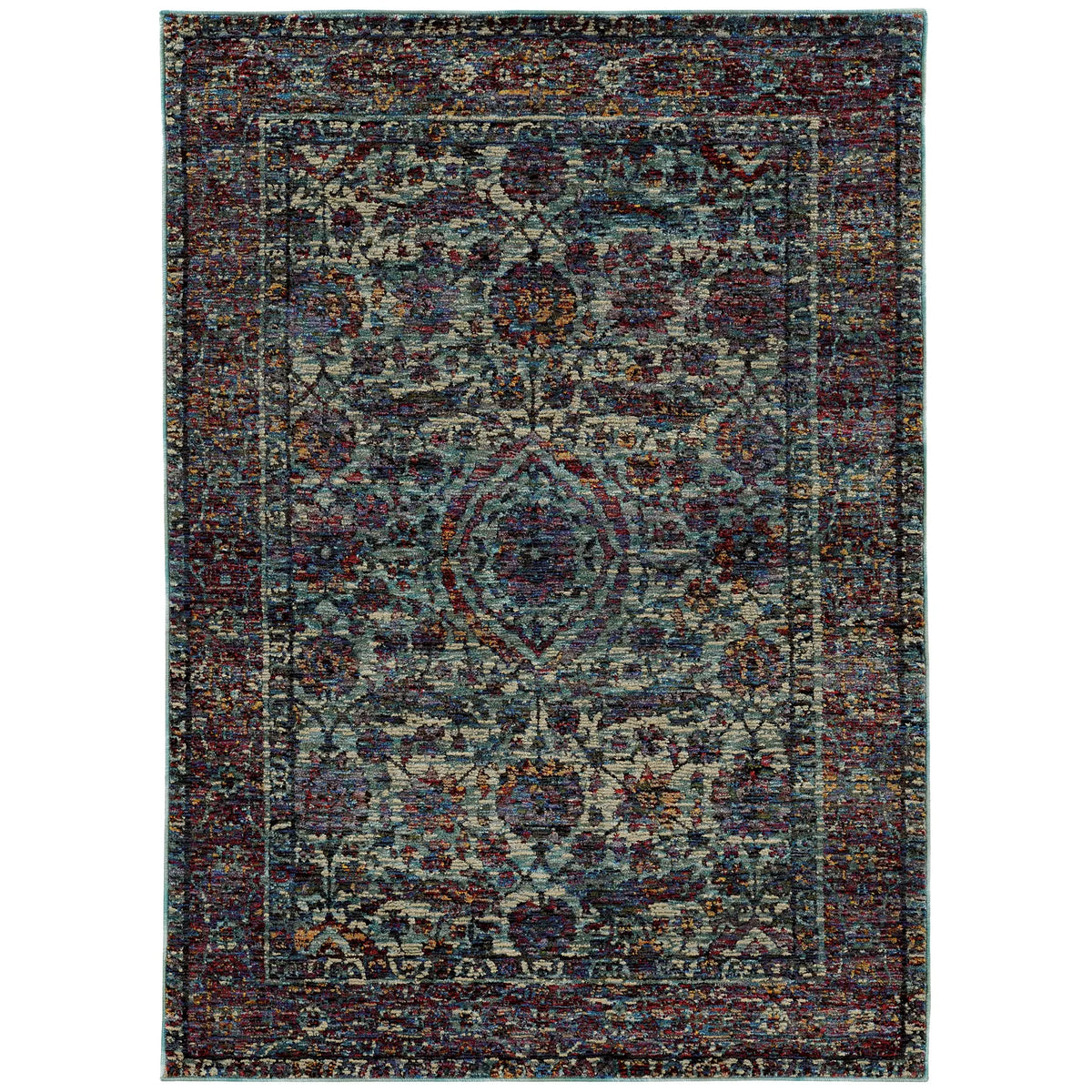 Oriental Weavers Sphinx Andorra 6846B Blue/Purple Rugs - main flat
