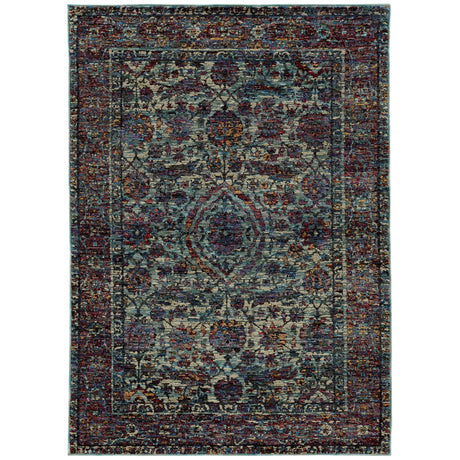 Oriental Weavers Sphinx Andorra 6846B Blue/Purple Rugs - main flat