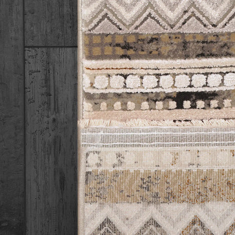 Dynamic Rugs Ruby 2182 Ivory/Taupe/Grey Rug - Corner