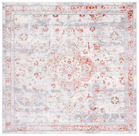 Safavieh Shivan 100 6'-7" x 6'-7" Rug in Ivory / Rust