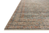 Loloi Heritage Her-12 Blue/Rust Rug - rug corner