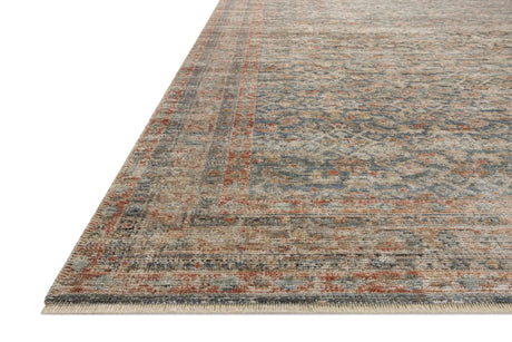 Loloi Heritage Her-12 Blue/Rust Rug - rug corner