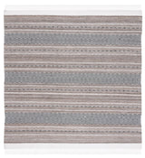 Safavieh Striped Kilim 7'-0" x 7'-0" Rug in Black / Ivory