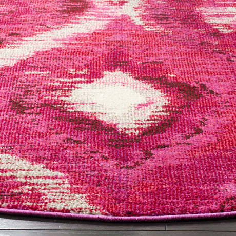 Safavieh Monaco 6'-7" x 6'-7" Rug in Fuchsia / Cream
