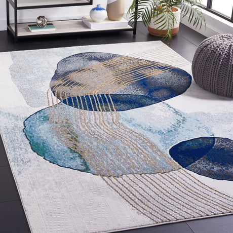 Safavieh Art Studio 4'-0" x 6'-0" Rug in Ivory / Black
