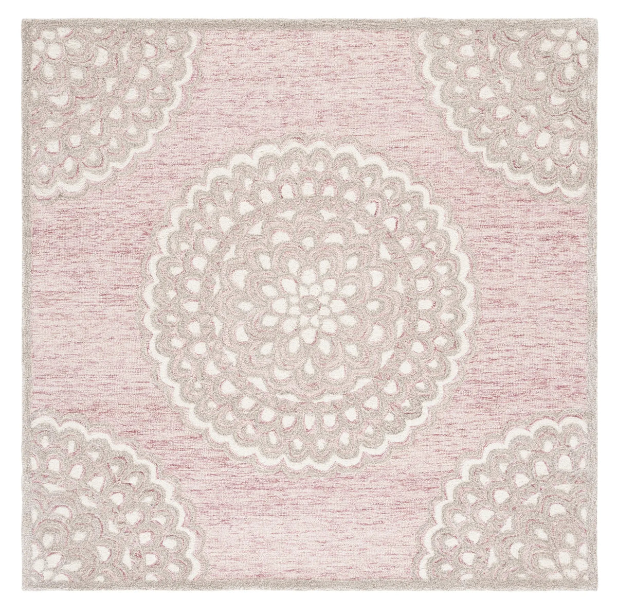 Safavieh Metro 6'-0" x 6'-0" Rug in Dark Pink / Ivory