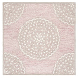 Safavieh Metro 6'-0" x 6'-0" Rug in Dark Pink / Ivory