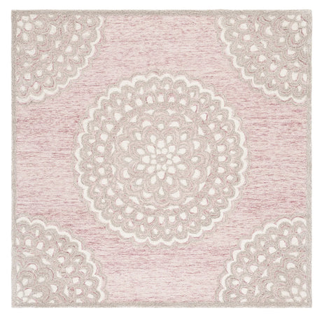 Safavieh Metro 6'-0" x 6'-0" Rug in Dark Pink / Ivory