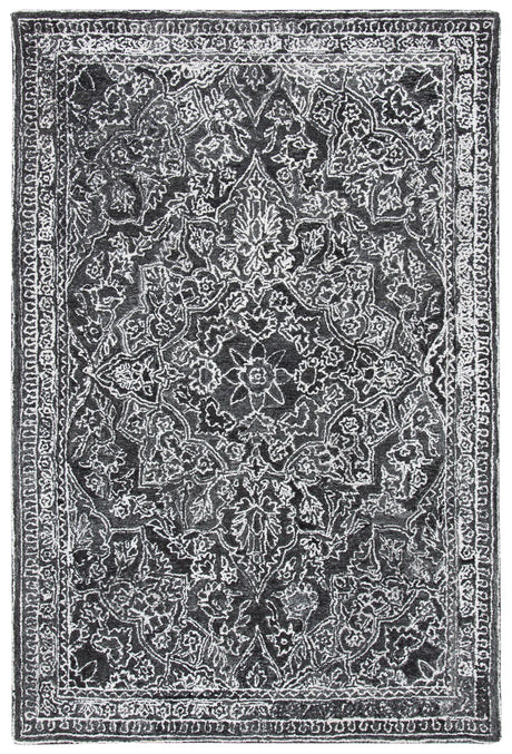 Safavieh Marquee 4'-0" x 6'-0" Rug in Black / Ivory