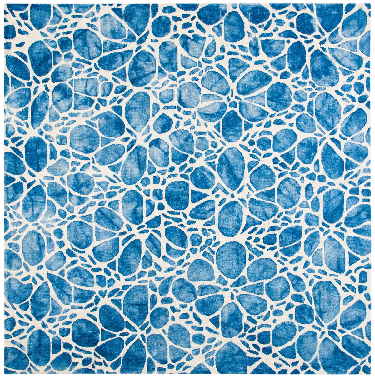 Safavieh Dip Dye 7'-0" x 7'-0" Rug in Ivory / Blue