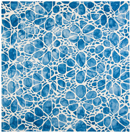 Safavieh Dip Dye 7'-0" x 7'-0" Rug in Ivory / Blue
