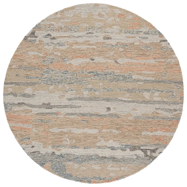 Safavieh Ebony 6'-0" x 6'-0" Rug in Grey / Rust