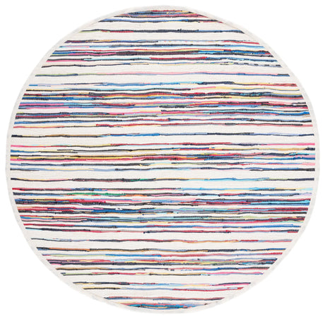 Safavieh Rag Rug 6'-0" x 6'-0" Rug in Ivory / Multi