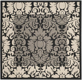Safavieh Courtyard 6'-7" x 6'-7" Rug in Black / Sand