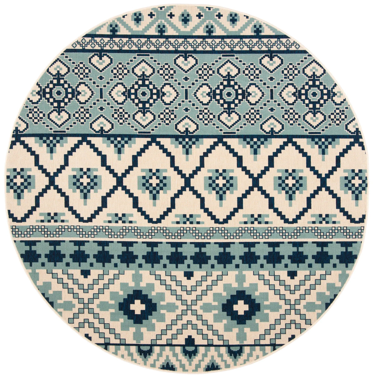 Safavieh Veranda 6'-7" x 6'-7" Rug in Turquoise / Blue