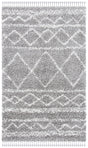 Safavieh Pro Lux Shag 400 4'-0" x 6'-0" Rug in Grey / Ivory
