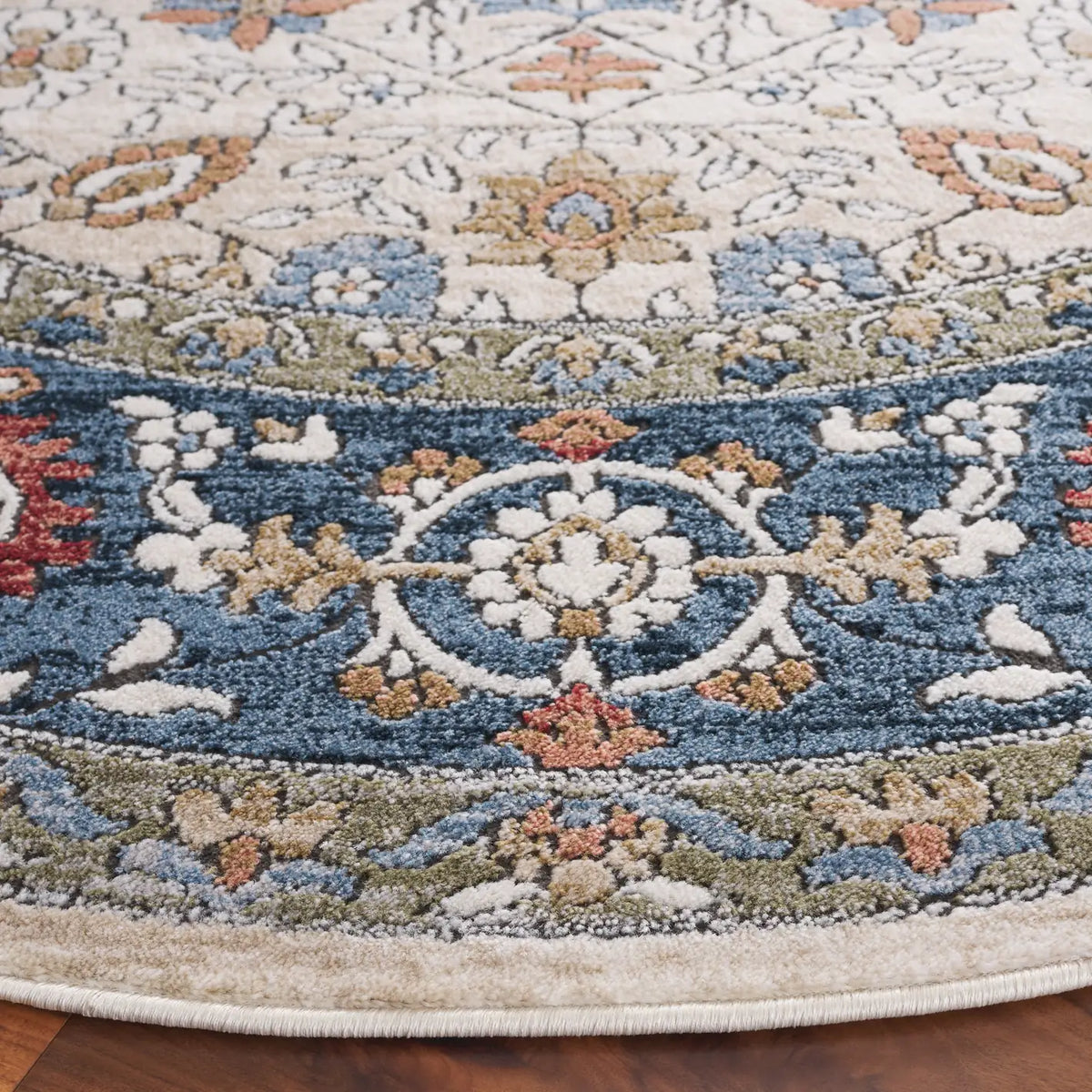 Safavieh Rosewood 6'-7" x 6'-7" Rug in Ivory / Blue