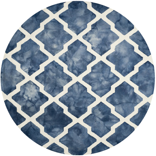 Safavieh Dip Dye 7'-0" x 7'-0" Rug in Navy / Ivory