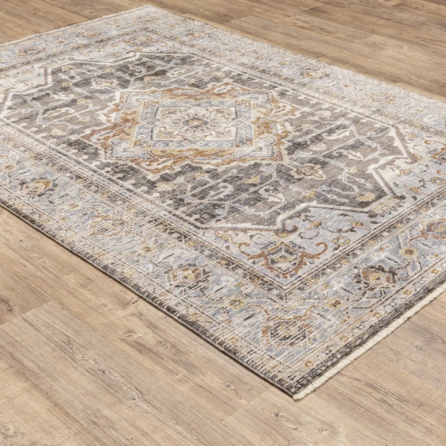 Oriental Weavers Sphinx Maharaja 1803X Charcoal/Blue Rugs - angle detail