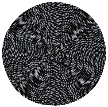 Safavieh Braided 3'-0" x 3'-0" Rug in Black / White