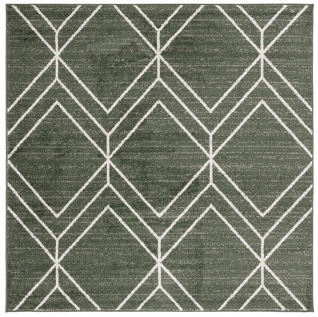 Safavieh Adirondack 6'-0" x 6'-0" Rug in Dark Green / Ivory